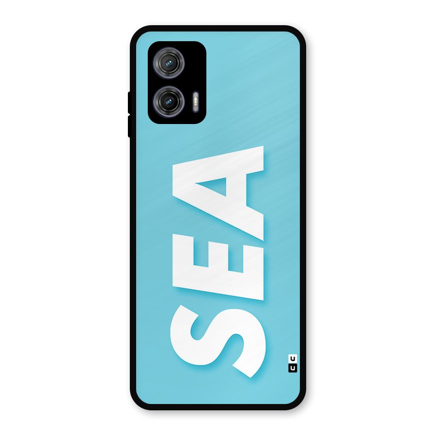 Aqua Sea Metal Back Case for Moto G73