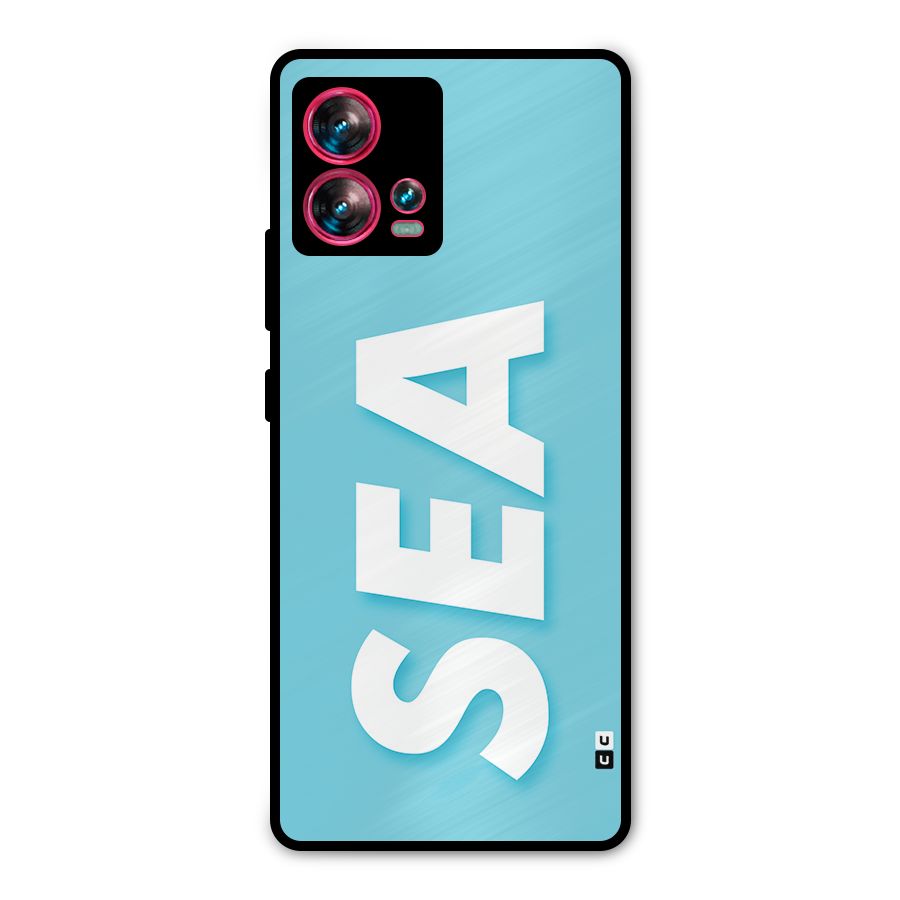 Aqua Sea Metal Back Case for Motorola Edge 30 Fusion