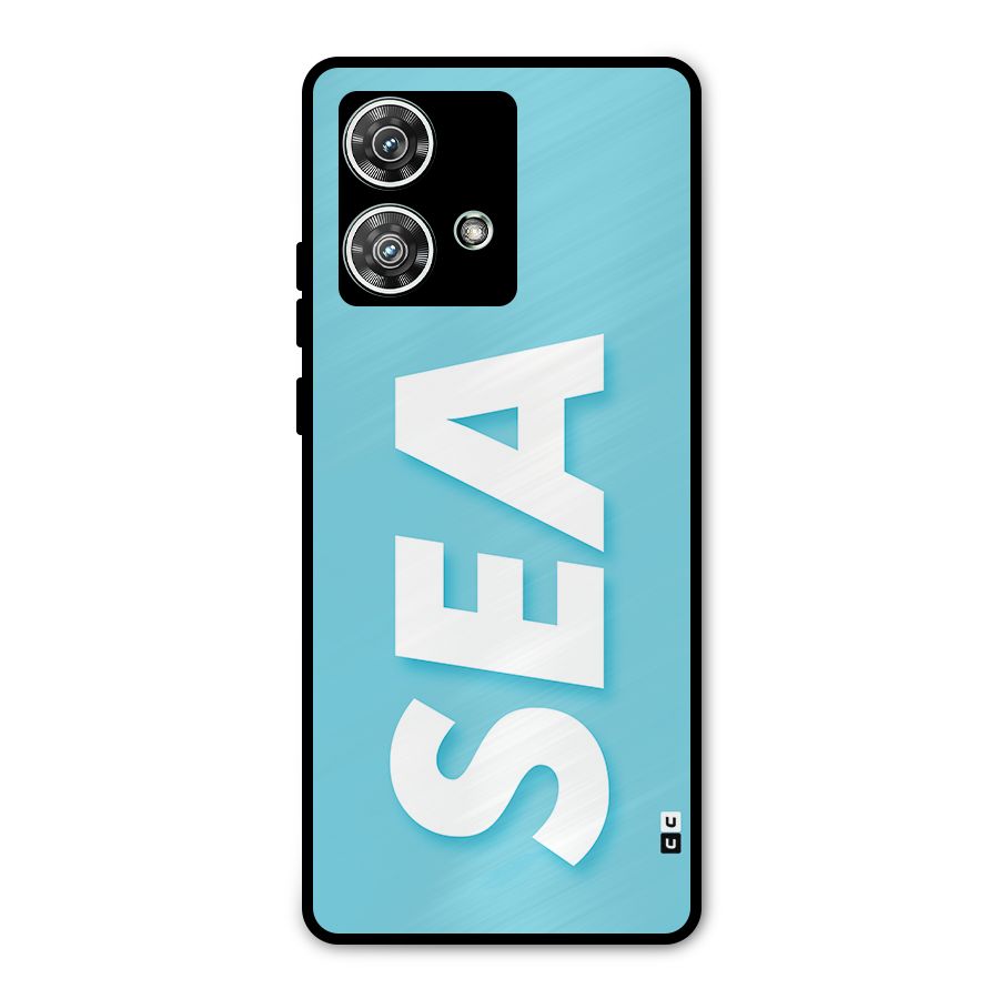 Aqua Sea Metal Back Case for Motorola Edge 40 Neo