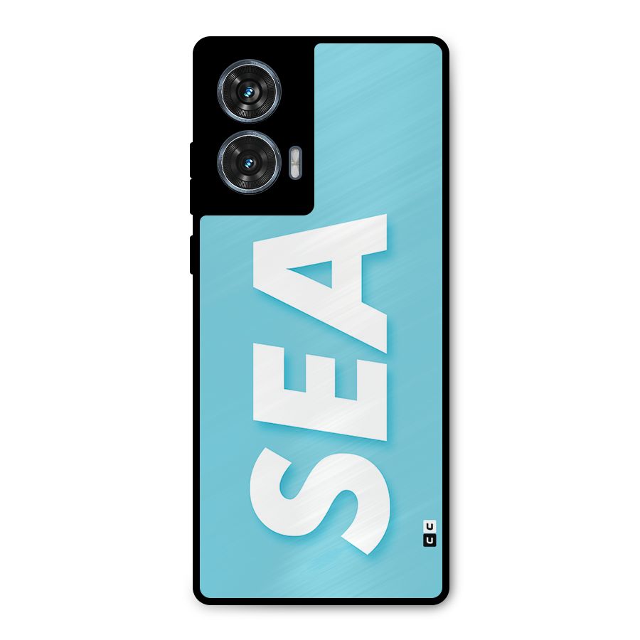 Aqua Sea Metal Back Case for Motorola Edge 50 Fusion
