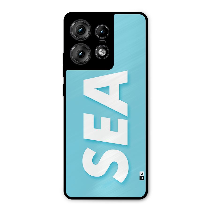 Aqua Sea Metal Back Case for Motorola Edge 50 Pro
