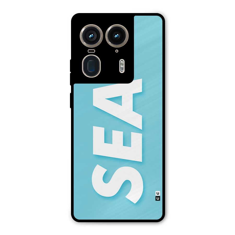 Aqua Sea Metal Back Case for Motorola Edge 50 Ultra