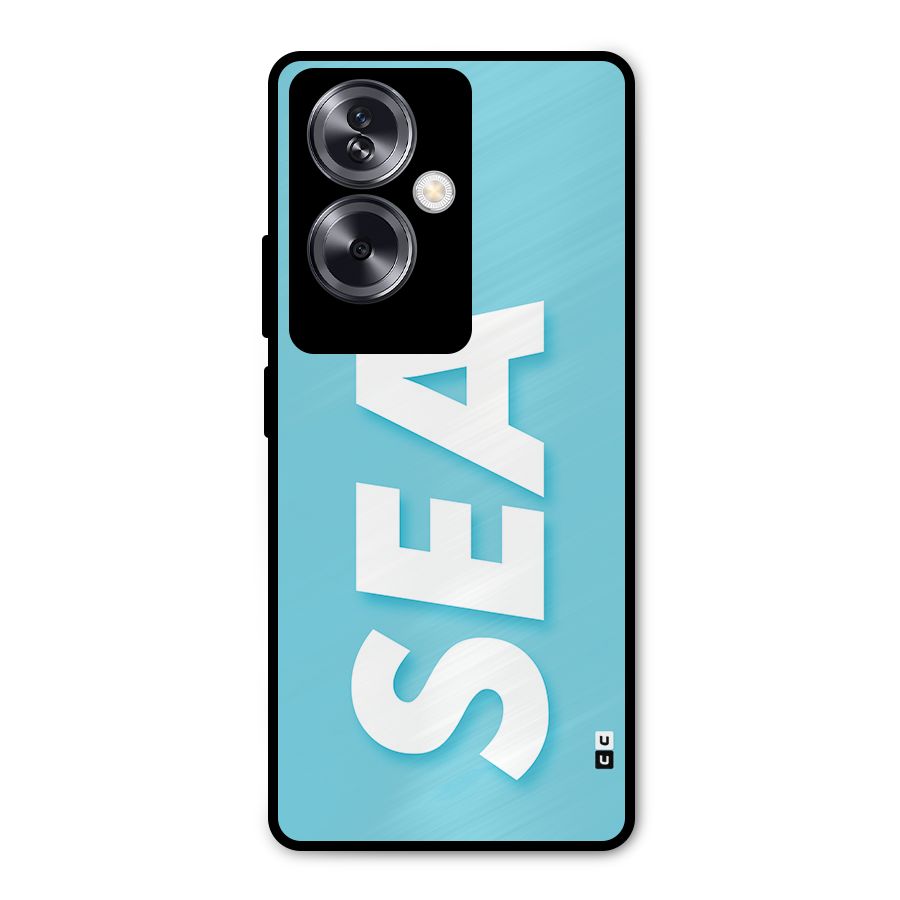Aqua Sea Metal Back Case for Oppo A79 5G