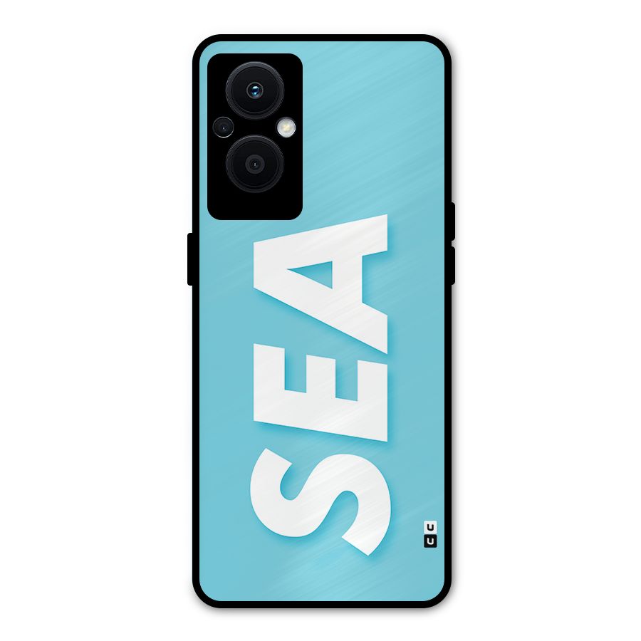 Aqua Sea Metal Back Case for Oppo F21 Pro 5G