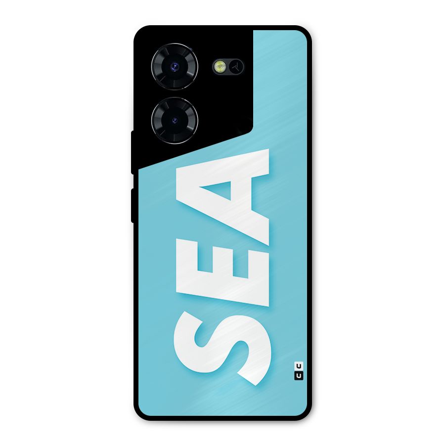 Aqua Sea Metal Back Case for Tecno Pova 5 Pro 5G