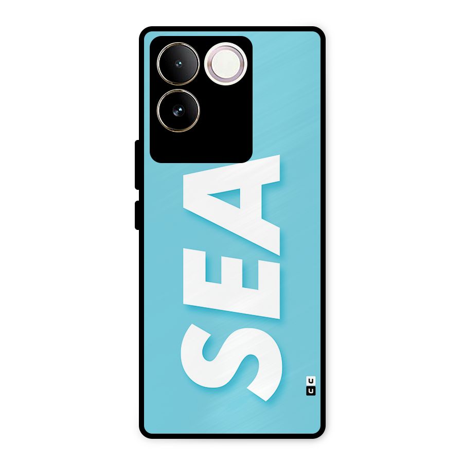 Aqua Sea Metal Back Case for Vivo T2 Pro