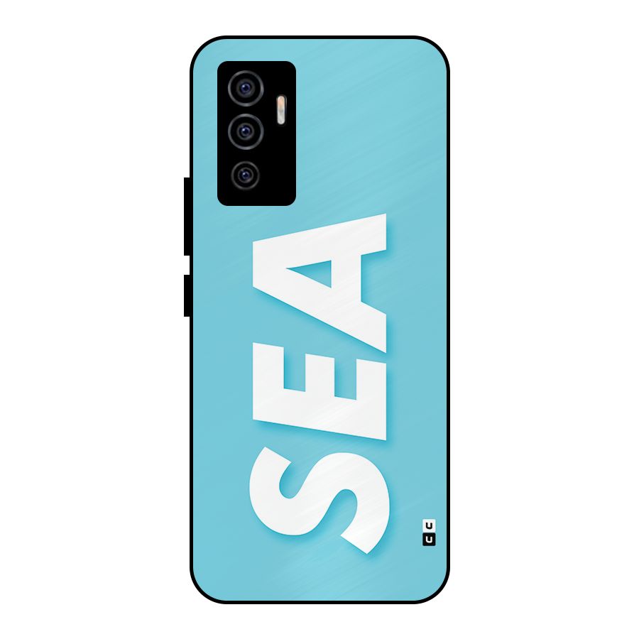 Aqua Sea Metal Back Case for Vivo V23e