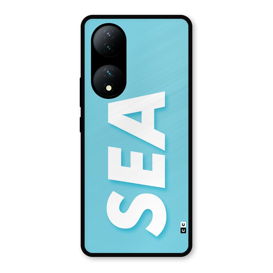 Aqua Sea Metal Back Case for Vivo Y100a