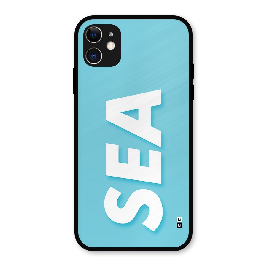 Aqua Sea Metal Back Case for iPhone 11