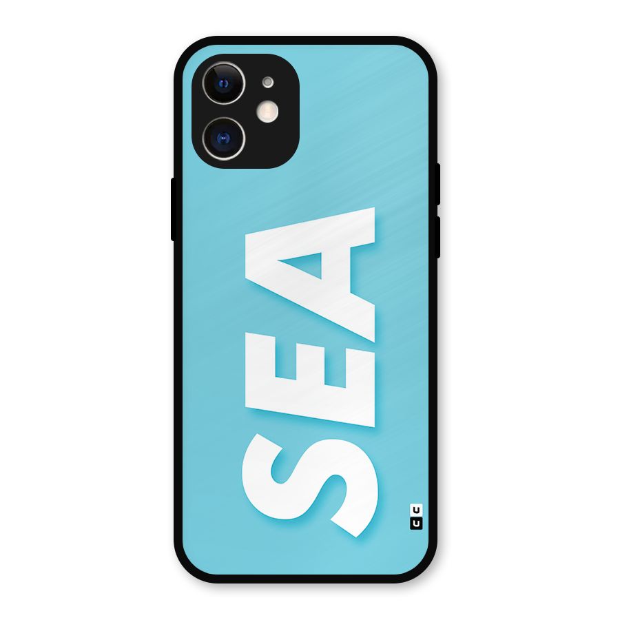 Aqua Sea Metal Back Case for iPhone 12