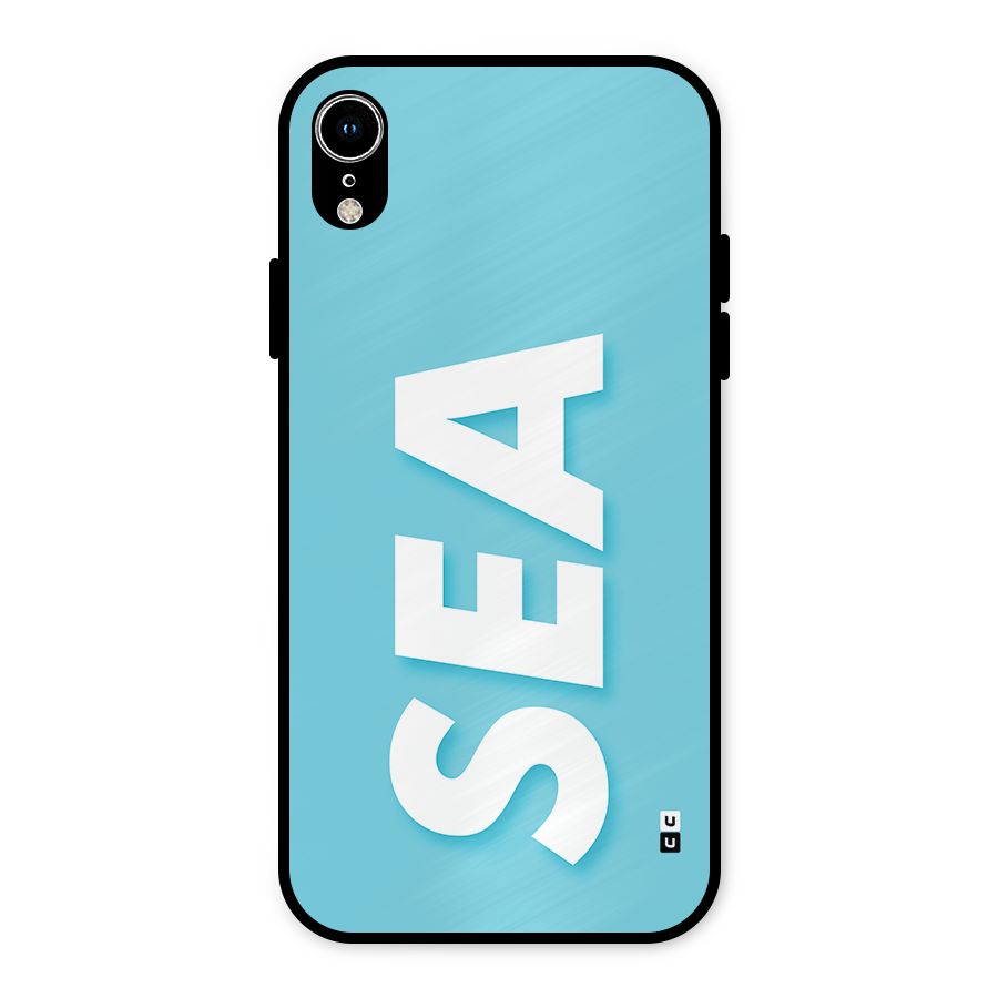 Aqua Sea Metal Back Case for iPhone XR