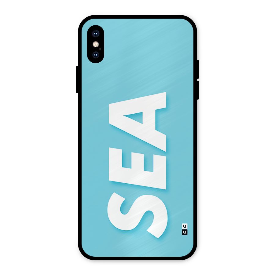 Aqua Sea Metal Back Case for iPhone XS Max
