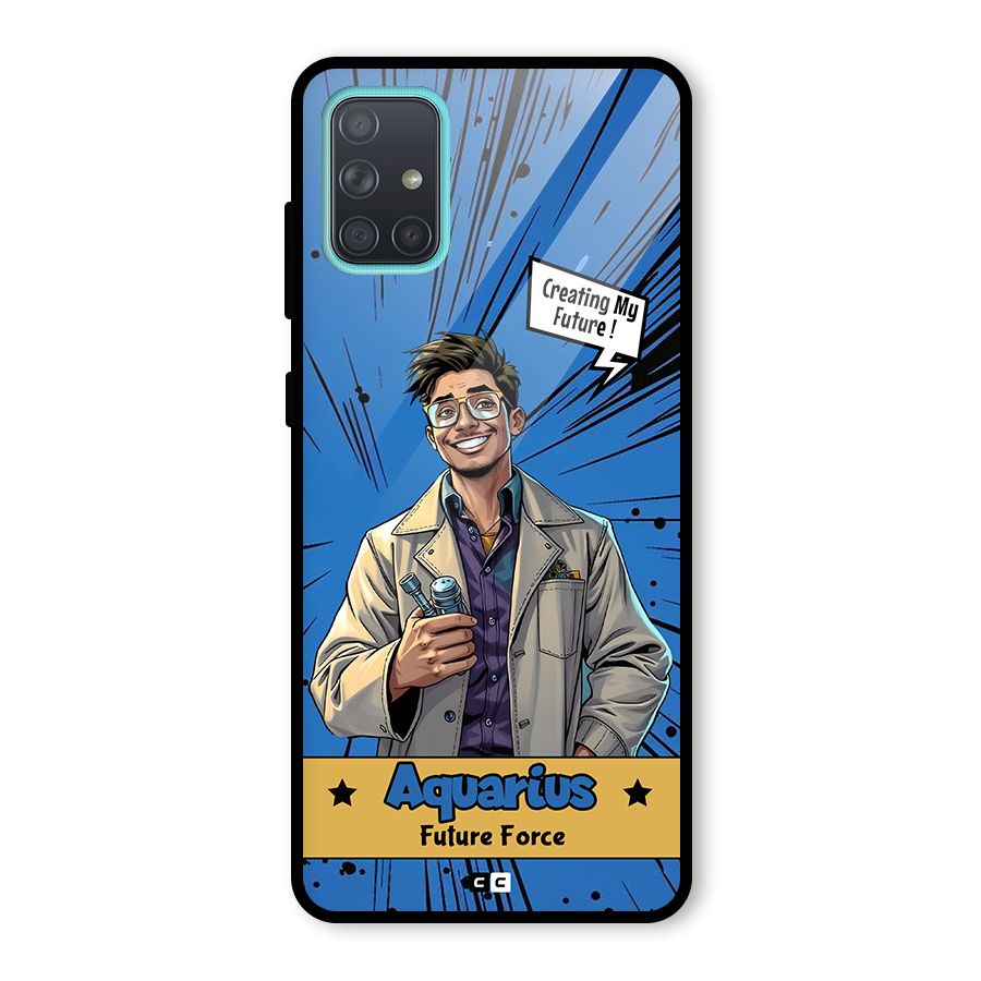 Aquarius Force Glass Back Case for Galaxy A71