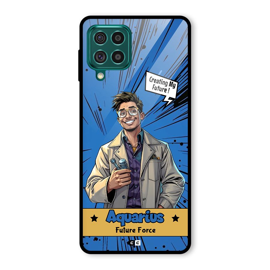 Aquarius Force Glass Back Case for Galaxy F62