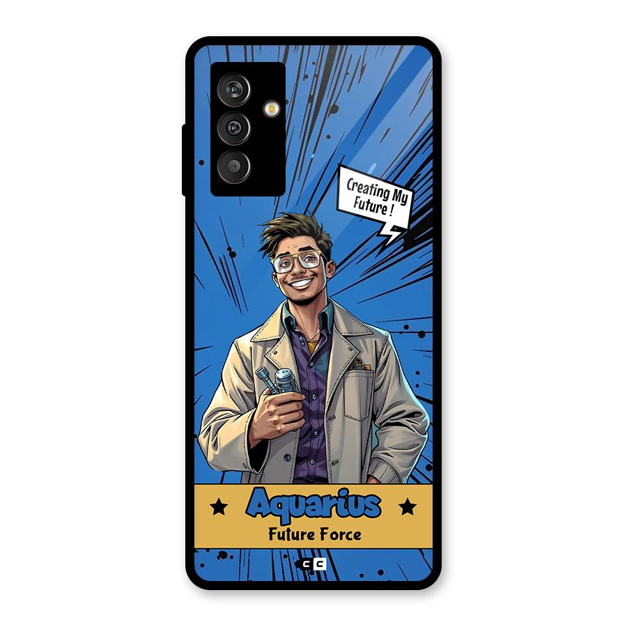 Aquarius Force Glass Back Case for Galaxy M13