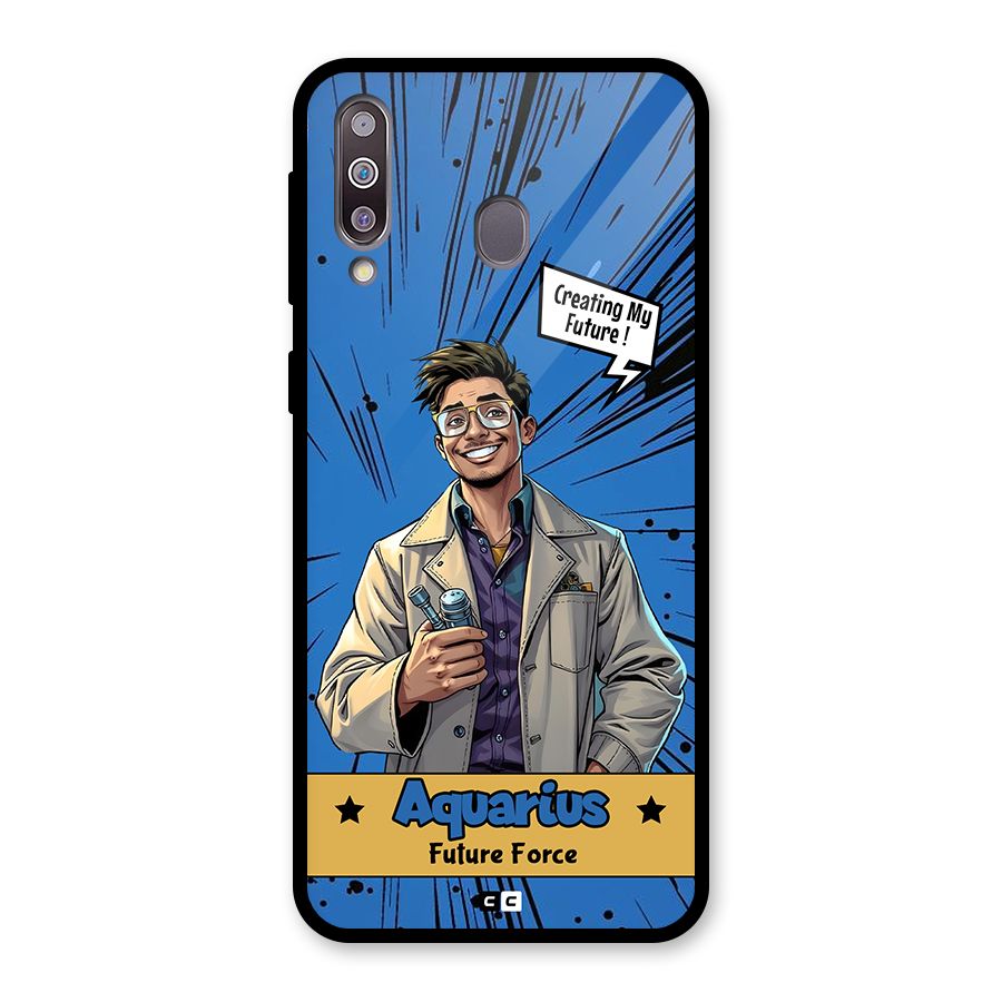 Aquarius Force Glass Back Case for Galaxy M30