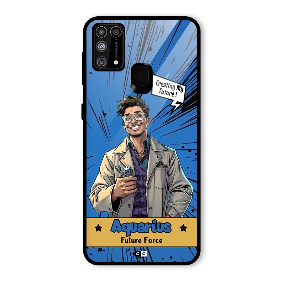 Aquarius Force Glass Back Case for Galaxy M31