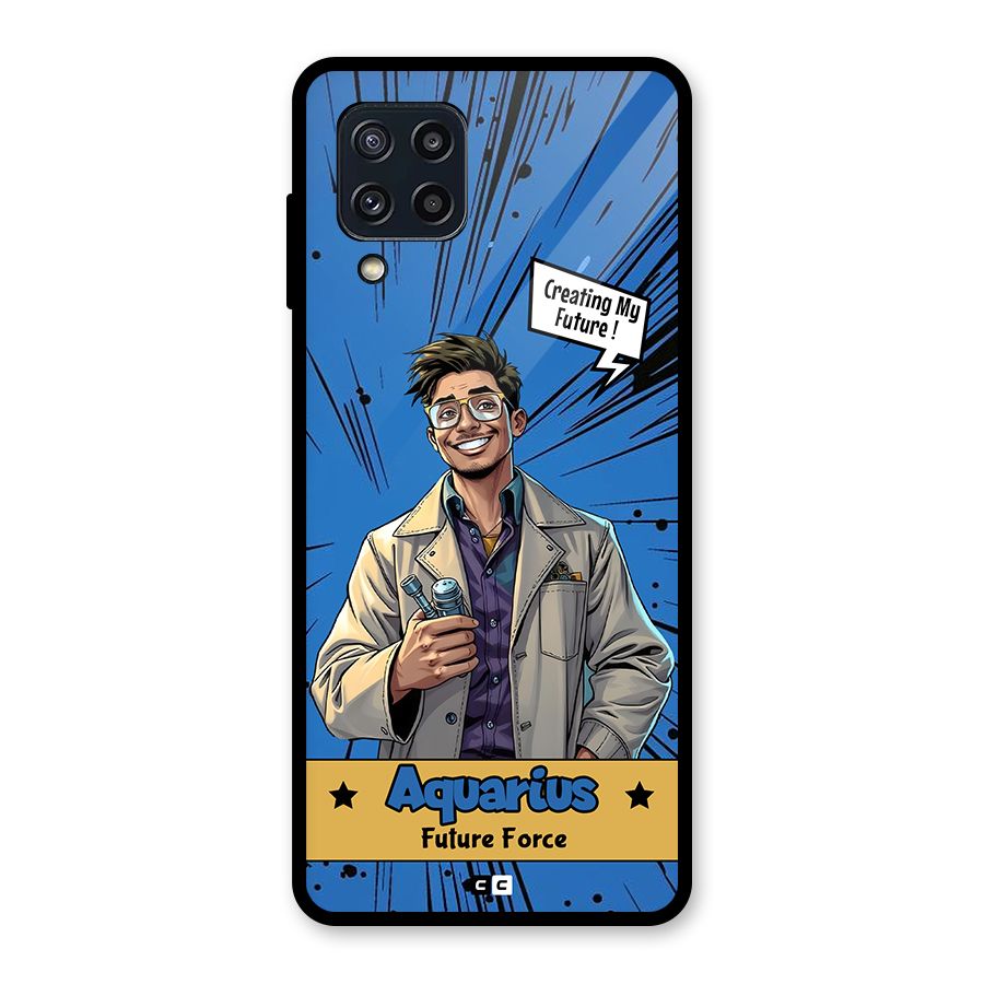 Aquarius Force Glass Back Case for Galaxy M32