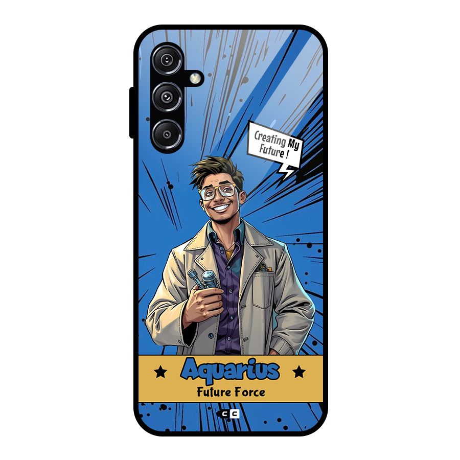 Aquarius Force Glass Back Case for Galaxy M34 5G