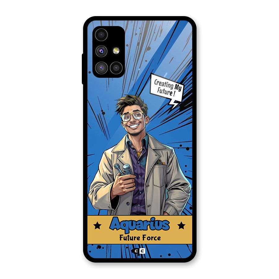 Aquarius Force Glass Back Case for Galaxy M51