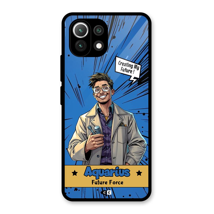 Aquarius Force Glass Back Case for Mi 11 Lite NE 5G