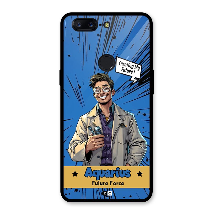 Aquarius Force Glass Back Case for OnePlus 5T