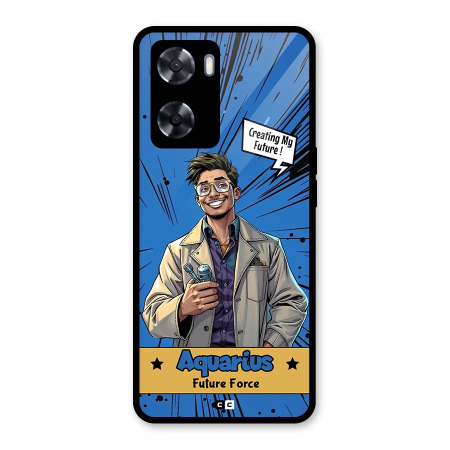 Aquarius Force Glass Back Case for Oppo A57 2022