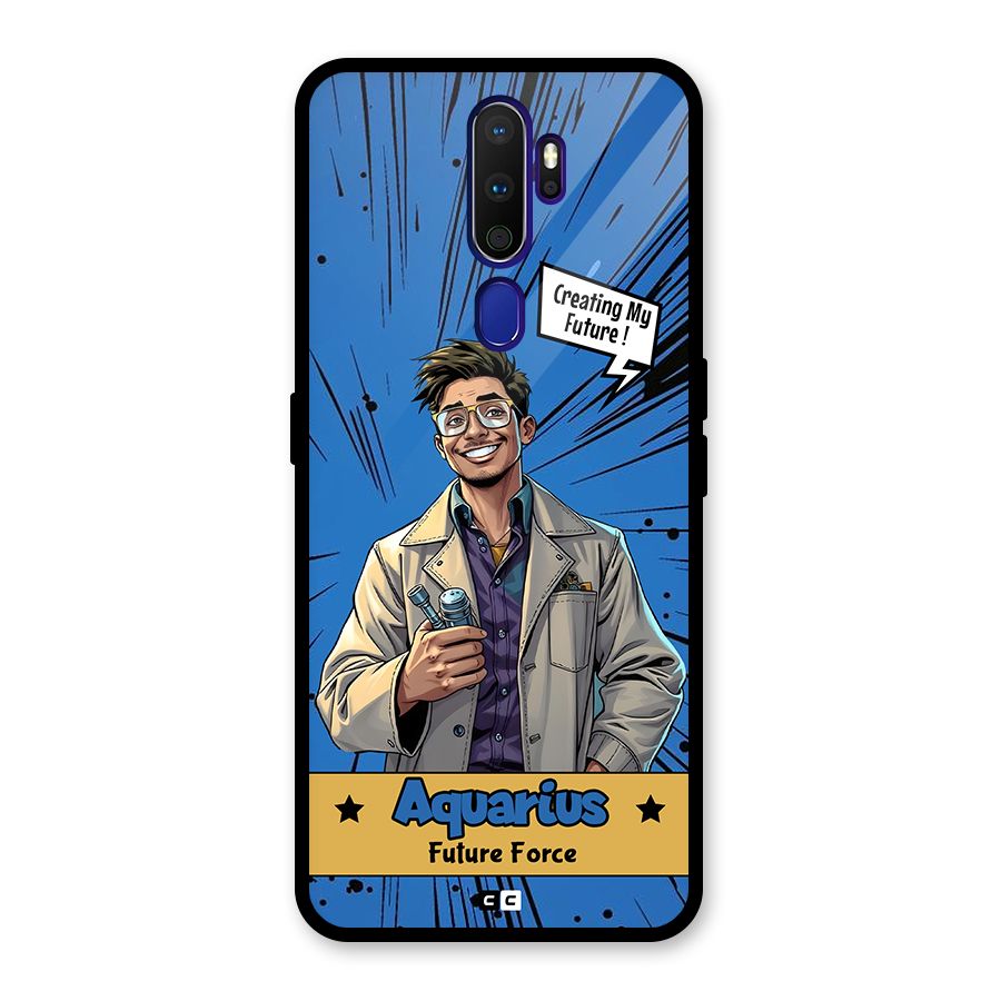 Aquarius Force Glass Back Case for Oppo A9 (2020)