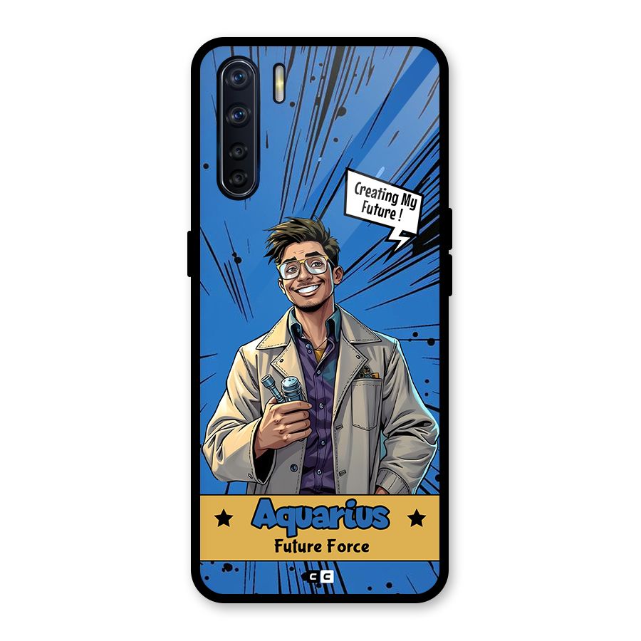 Aquarius Force Glass Back Case for Oppo F15