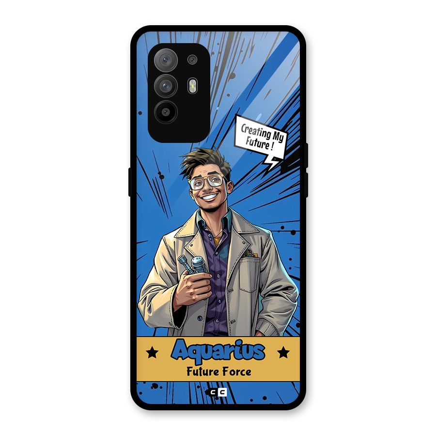 Aquarius Force Glass Back Case for Oppo F19 Pro Plus 5G