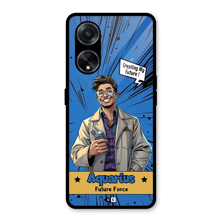 Aquarius Force Glass Back Case for Oppo F23