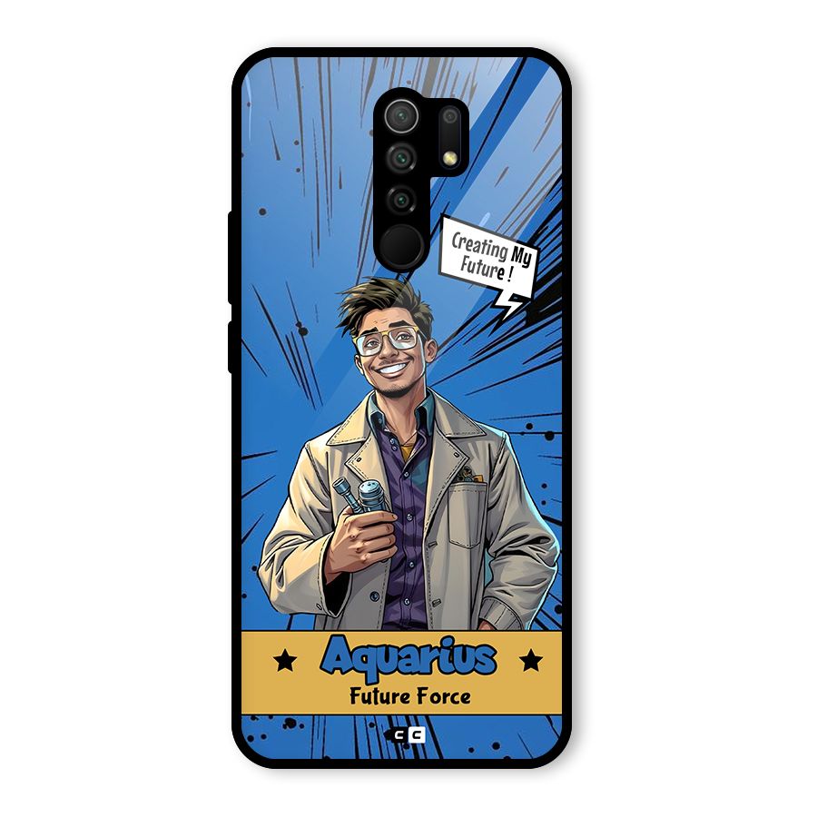 Aquarius Force Glass Back Case for Poco M2
