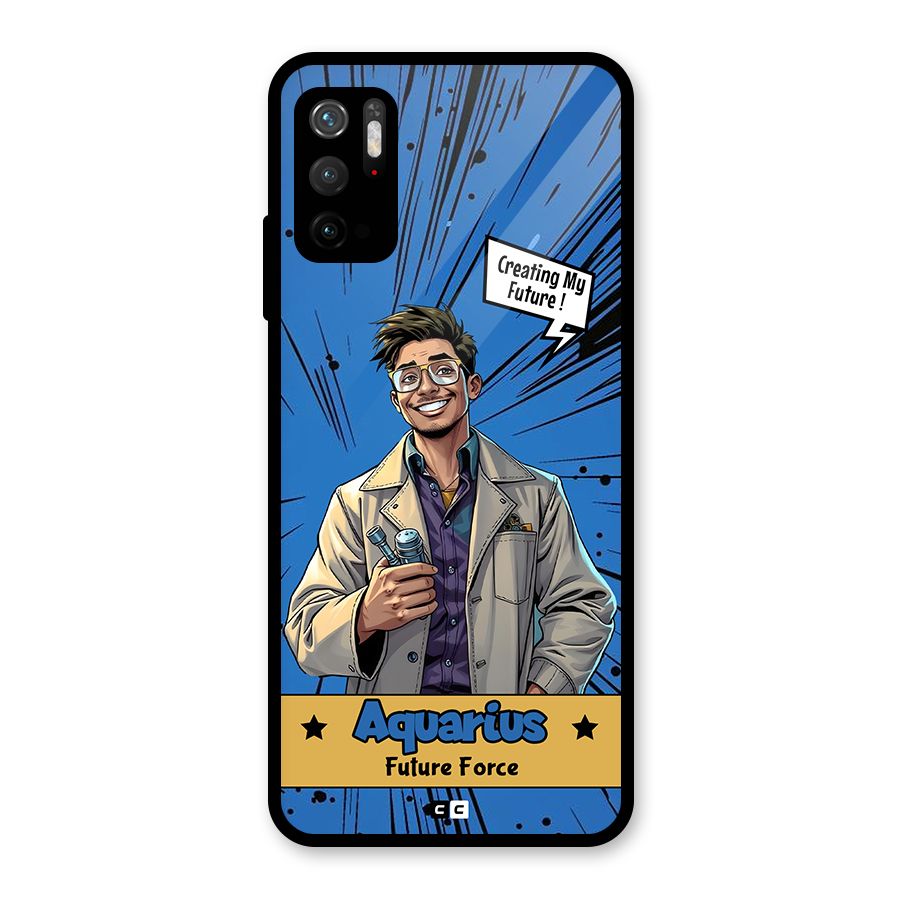 Aquarius Force Glass Back Case for Poco M3 Pro 5G