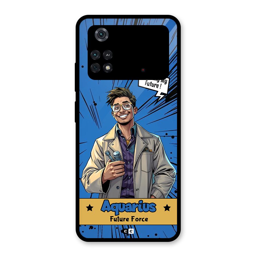 Aquarius Force Glass Back Case for Poco M4 Pro 4G