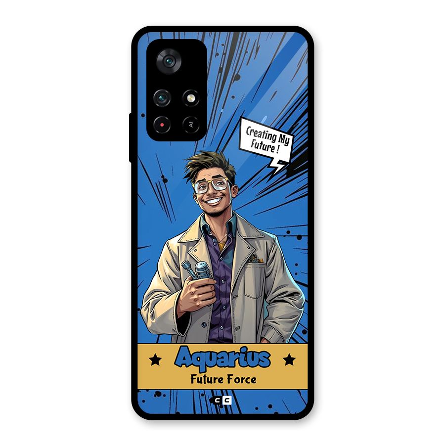 Aquarius Force Glass Back Case for Poco M4 Pro 5G