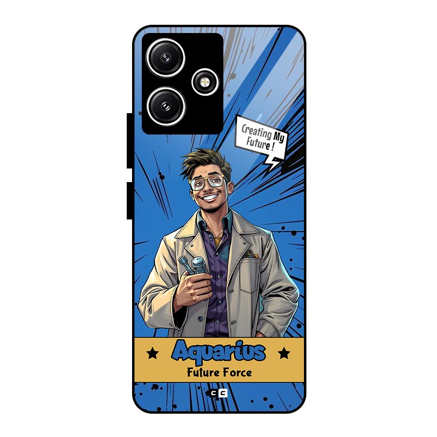 Aquarius Force Glass Back Case for Poco M6 Pro