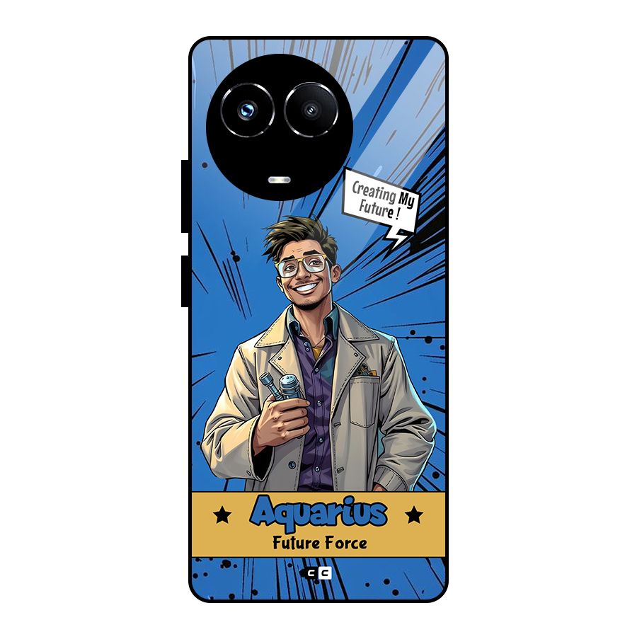 Aquarius Force Glass Back Case for Realme 11X