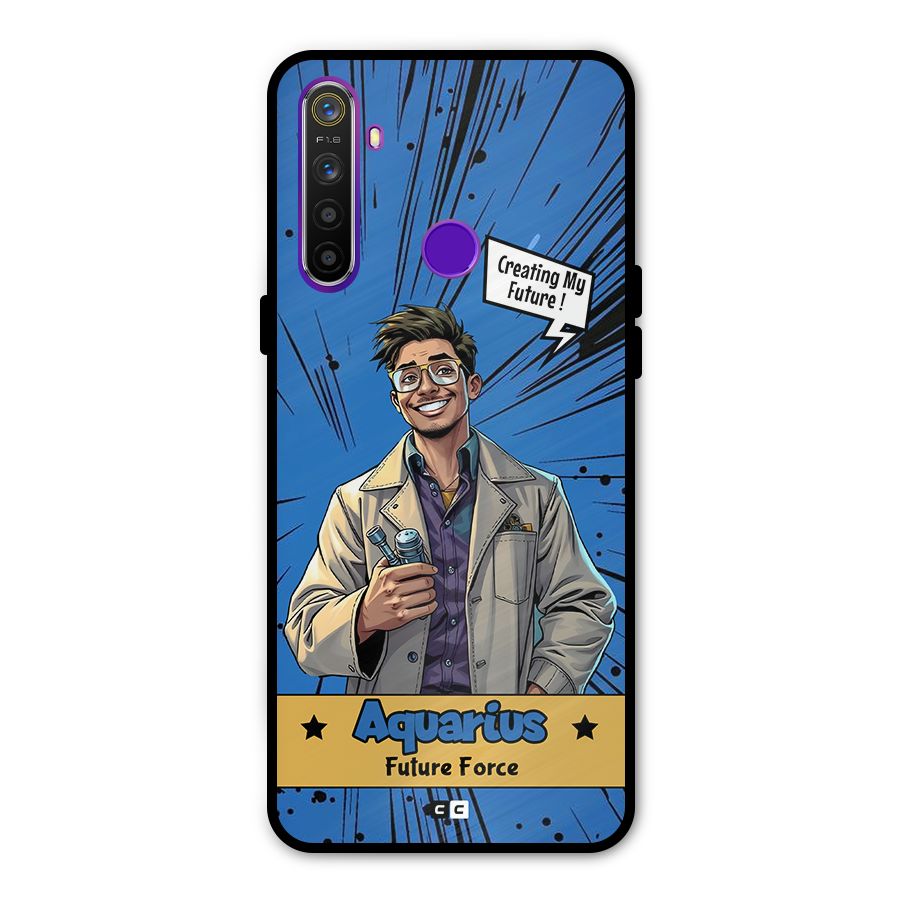 Aquarius Force Glass Back Case for Realme 5s