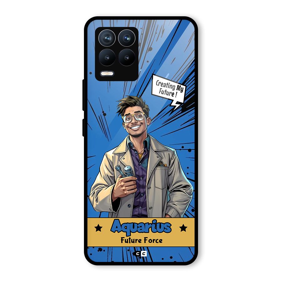 Aquarius Force Glass Back Case for Realme 8