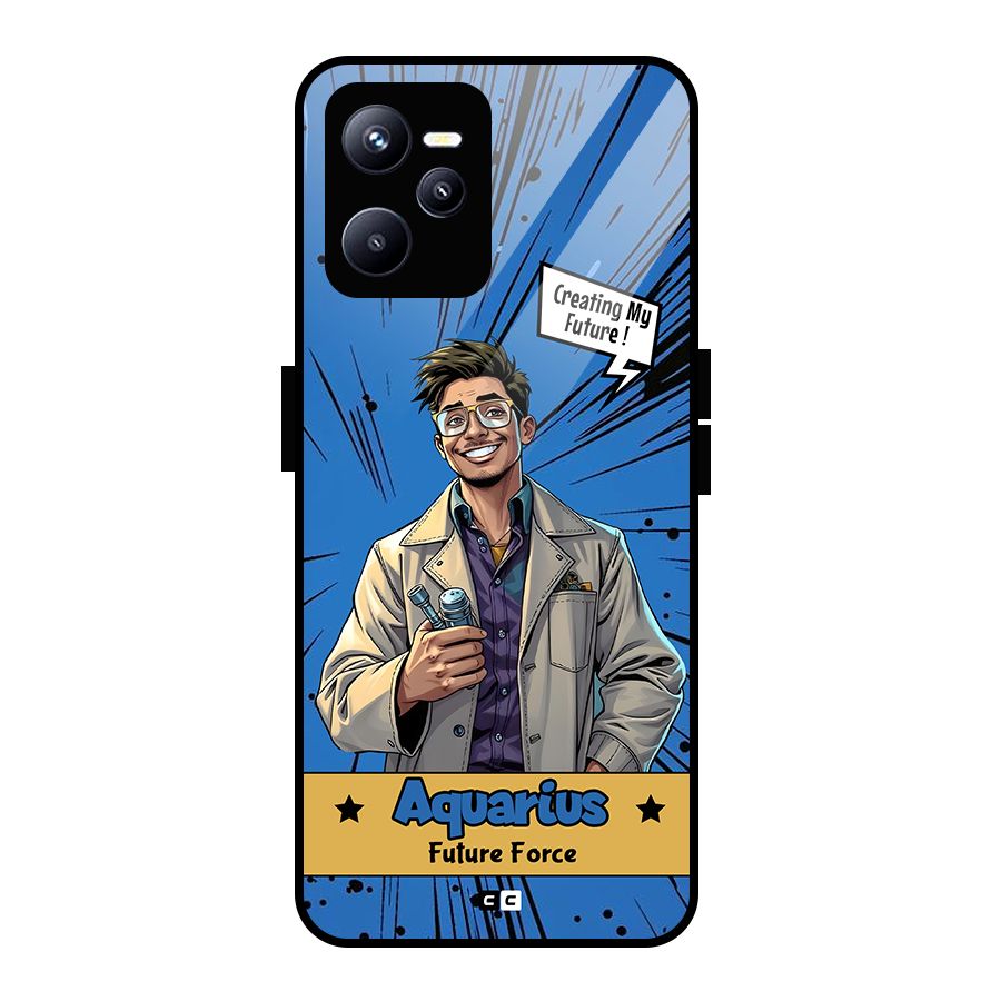 Aquarius Force Glass Back Case for Realme C35