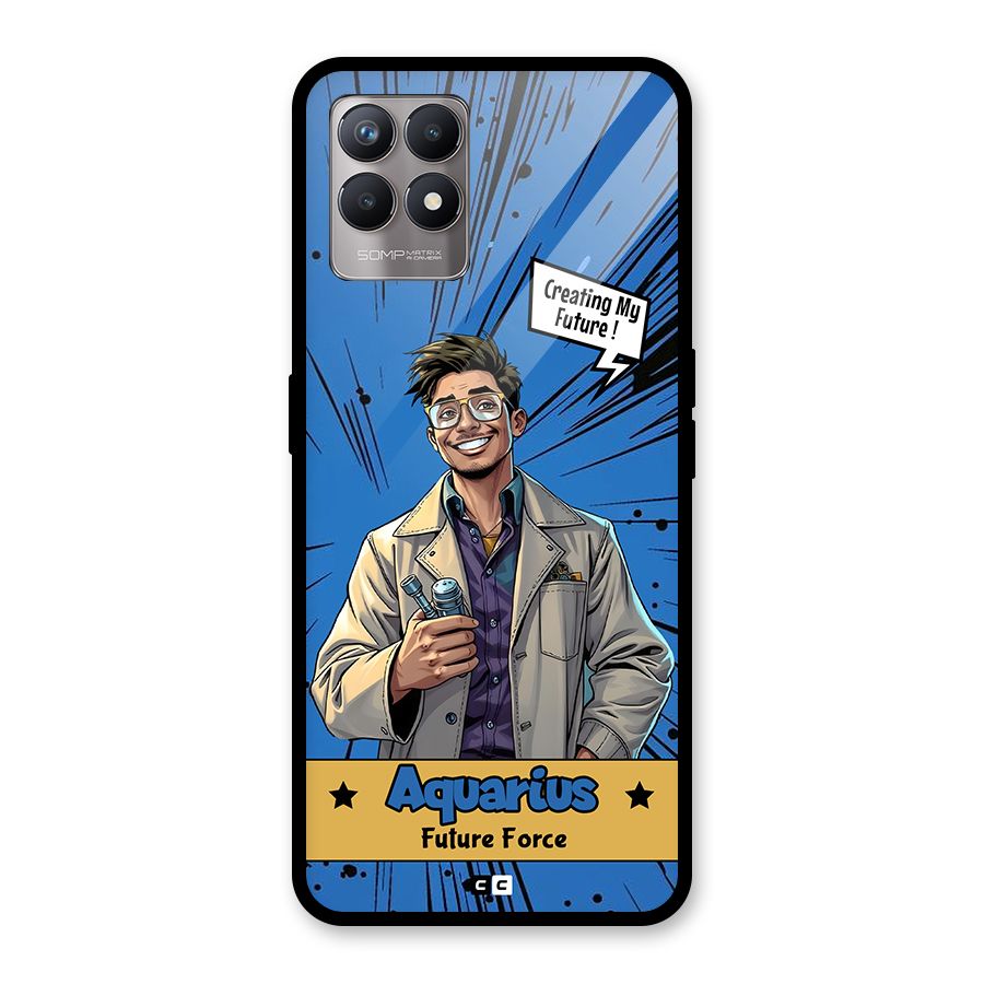 Aquarius Force Glass Back Case for Realme Narzo 50