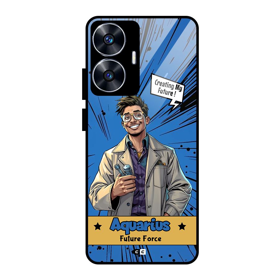Aquarius Force Glass Back Case for Realme Narzo N55