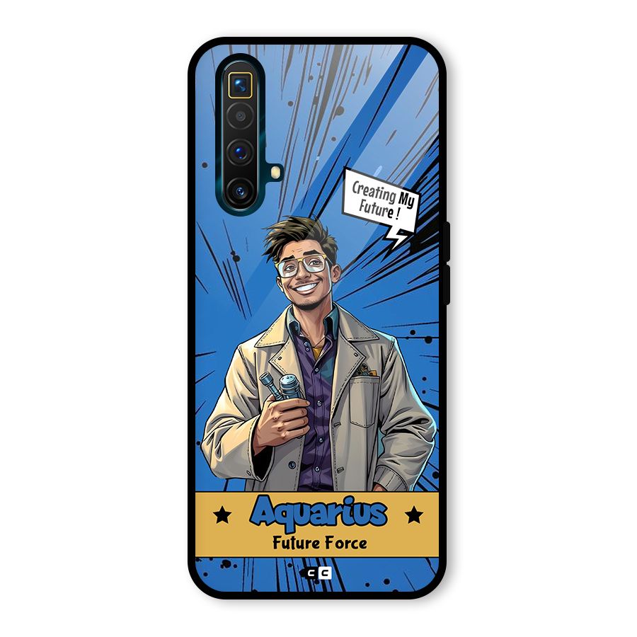 Aquarius Force Glass Back Case for Realme X3 SuperZoom