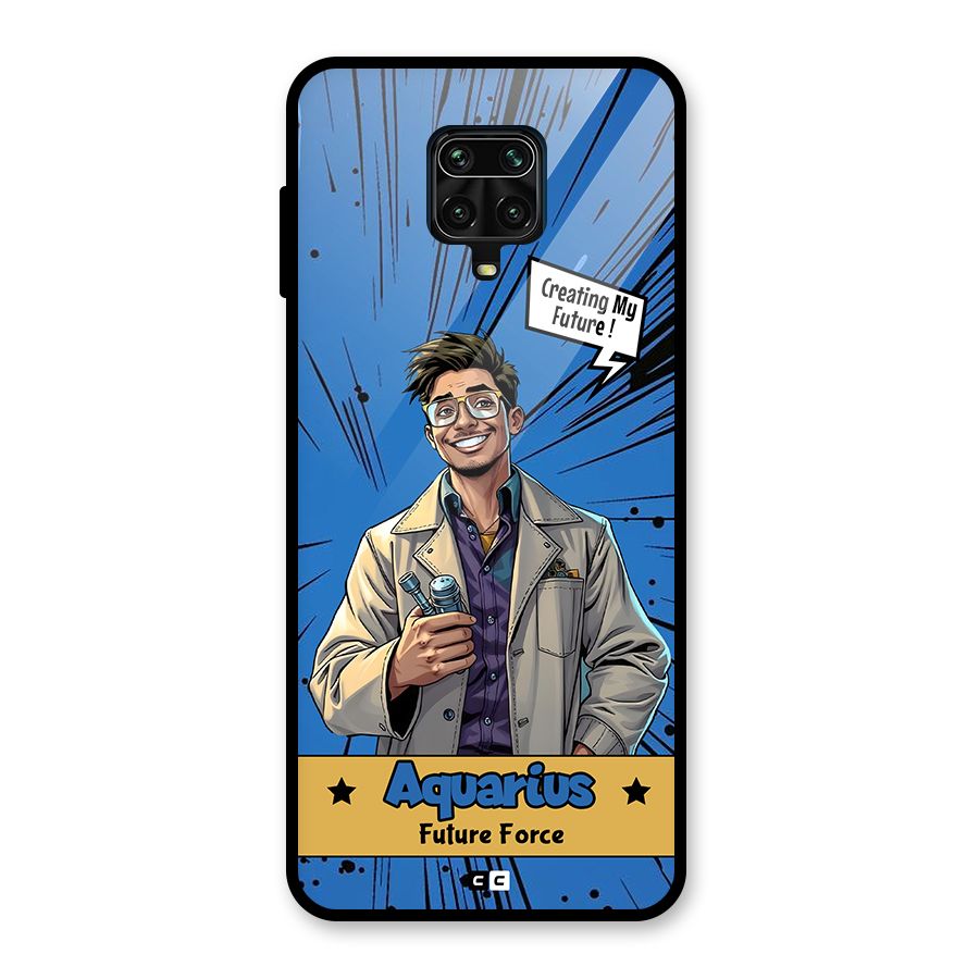Aquarius Force Glass Back Case for Redmi Note 10 Lite