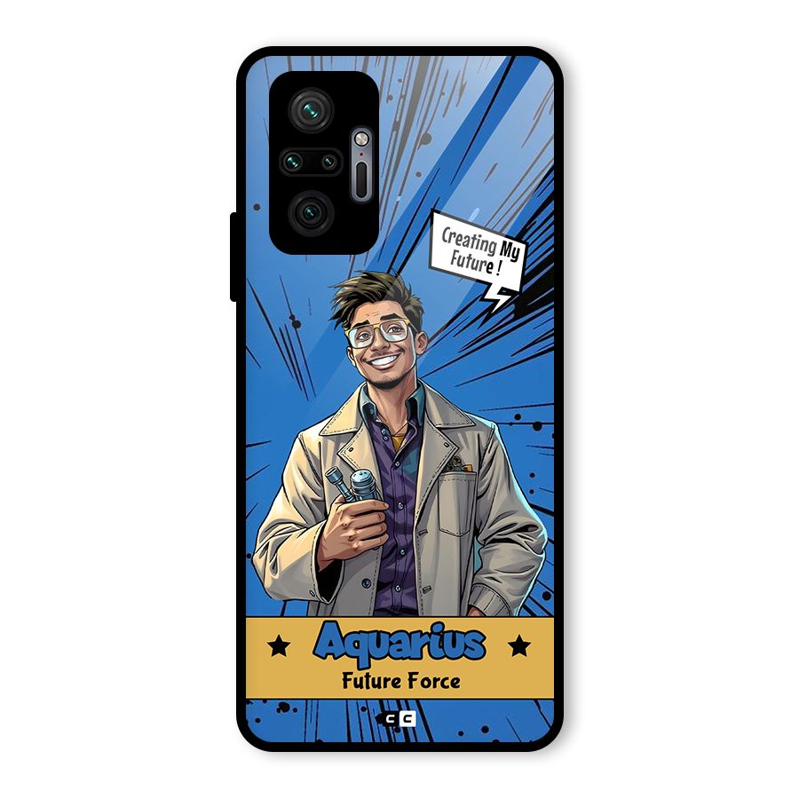 Aquarius Force Glass Back Case for Redmi Note 10 Pro
