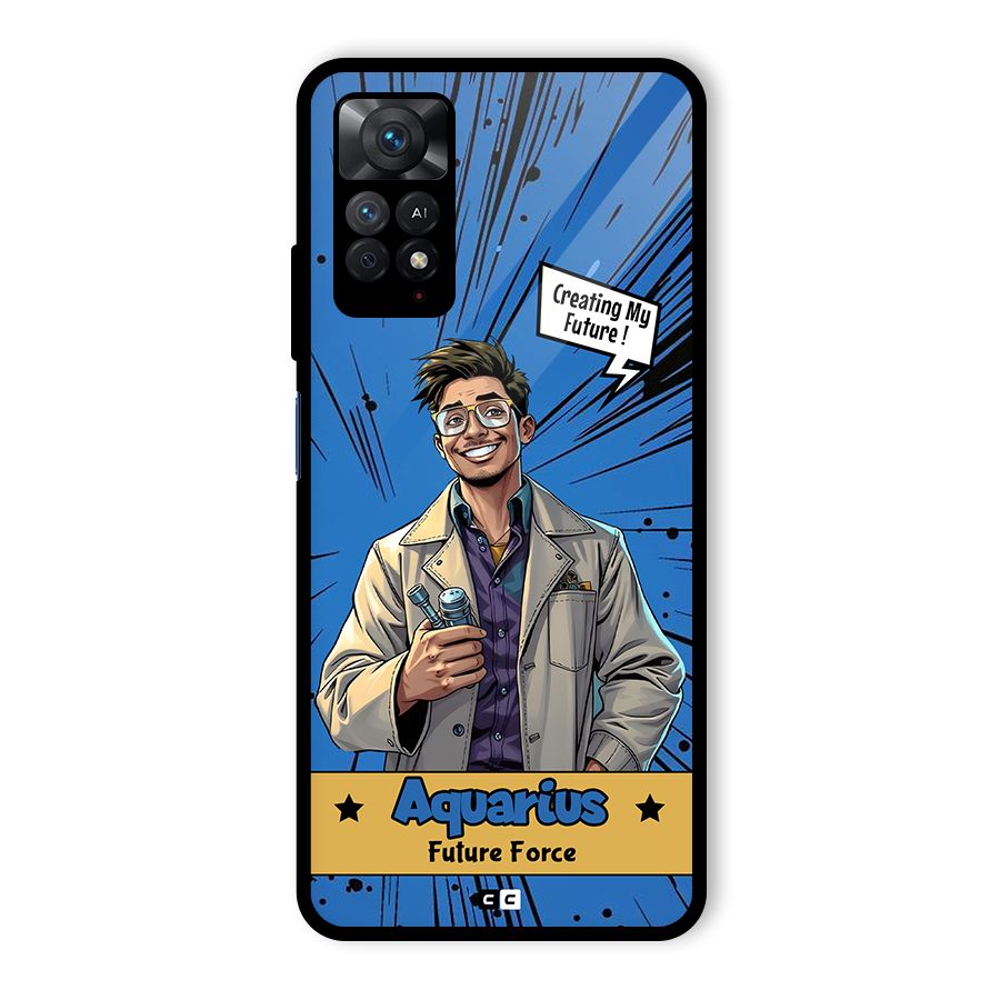 Aquarius Force Glass Back Case for Redmi Note 11 Pro