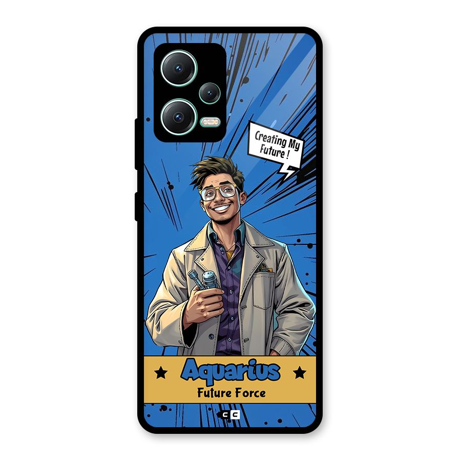 Aquarius Force Glass Back Case for Redmi Note 12 5G