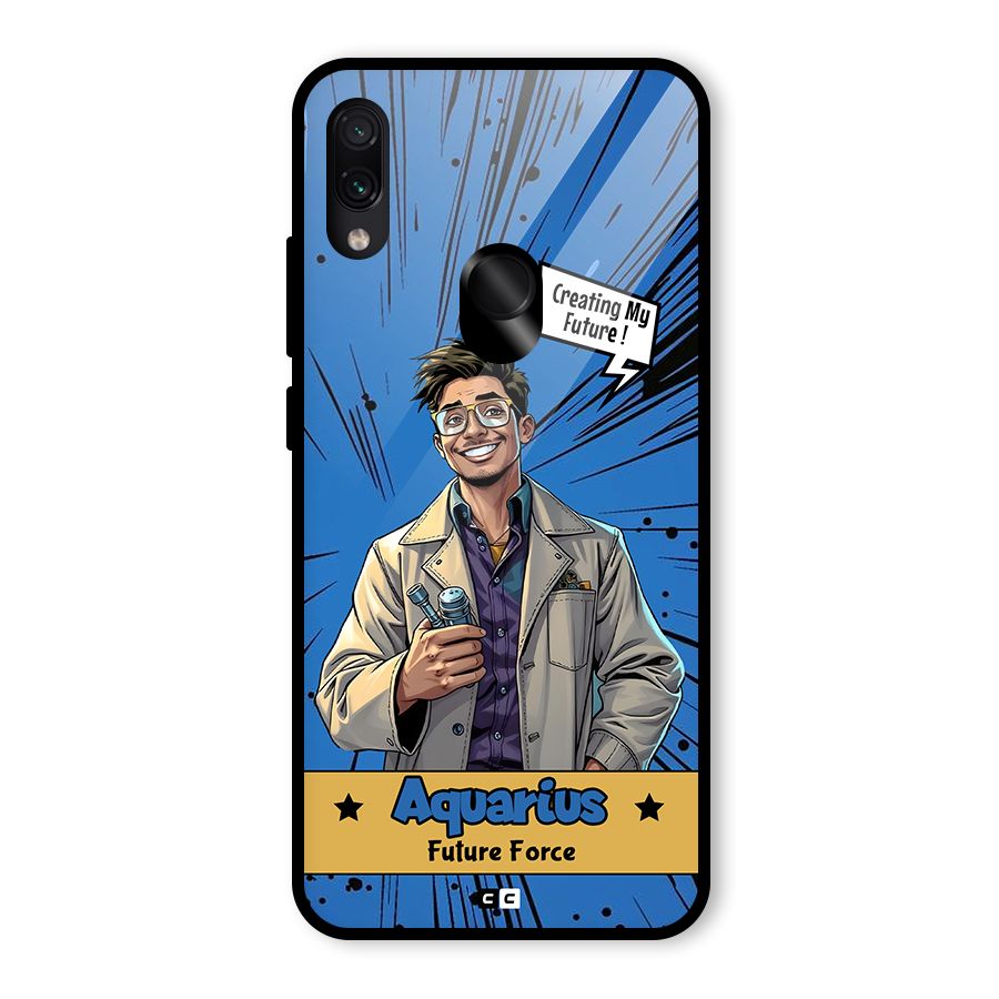 Aquarius Force Glass Back Case for Redmi Note 7 Pro