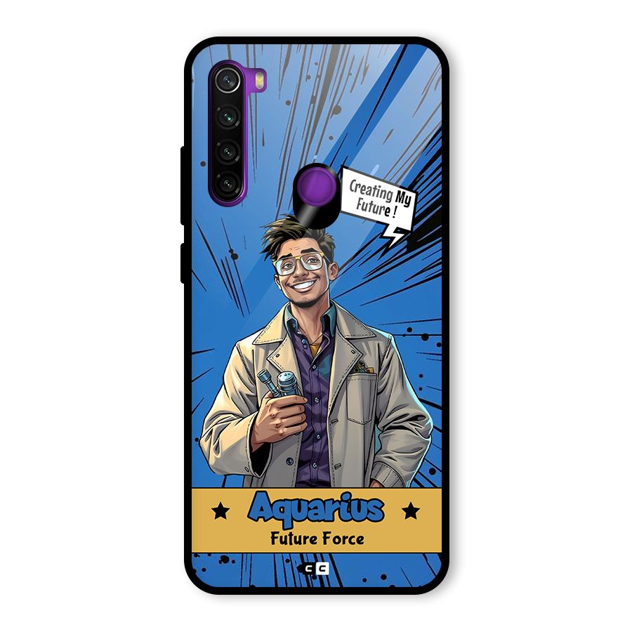 Aquarius Force Glass Back Case for Redmi Note 8