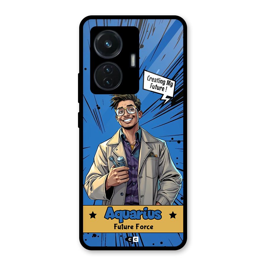 Aquarius Force Glass Back Case for Vivo T1 44W